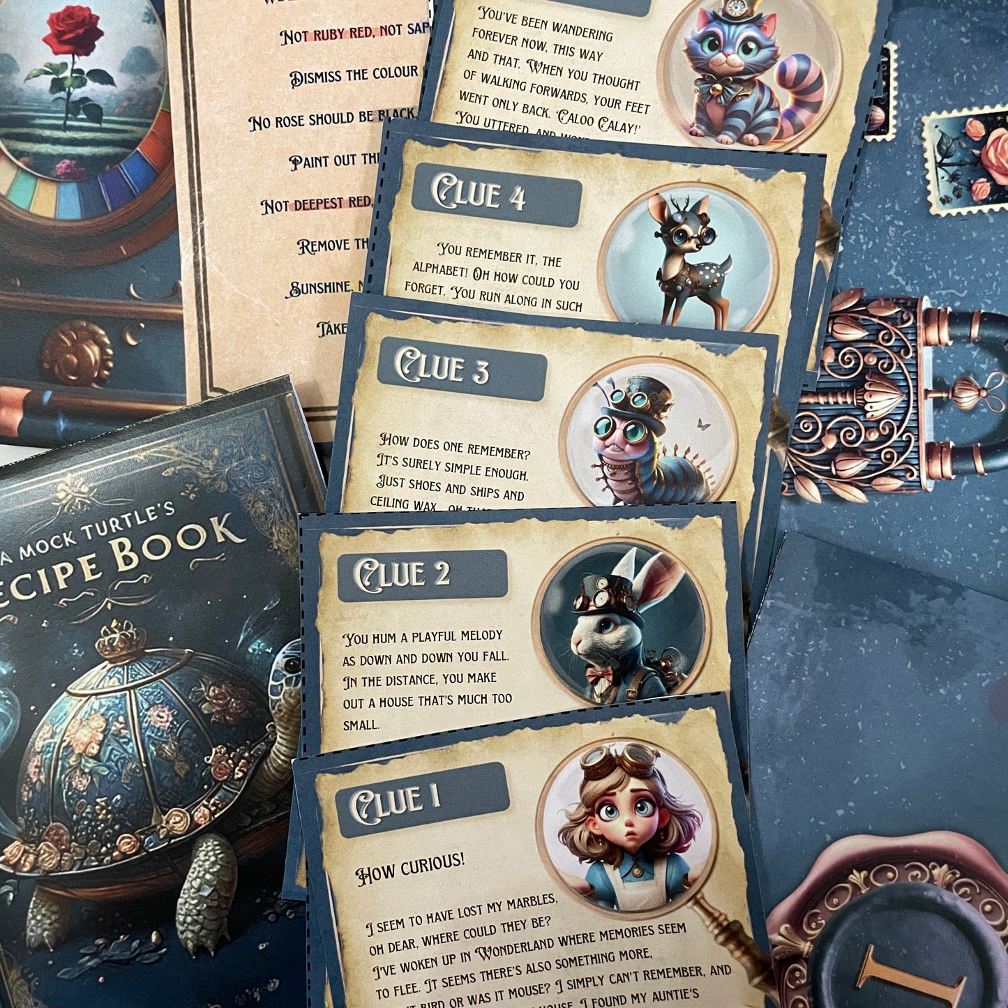 Alice! In Wonderland Escape Room Mystery - Printable DIY Escape Kit