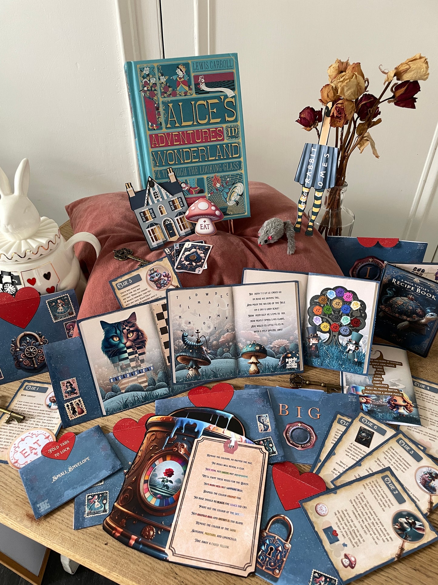 Alice! In Wonderland Escape Room Mystery - Printable DIY Escape Kit