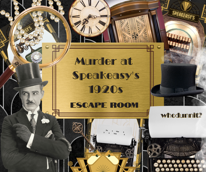 1920s Escape Room - Great Gatsby Inspired Murder Mystery Printable Party Kit