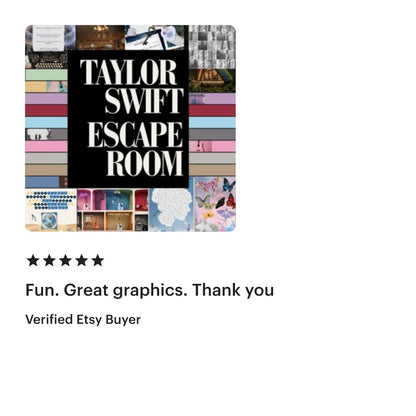 A Swift Escape! Taylor Swift Escape Room Printable Kit - Birthday Party Game for Swifties!