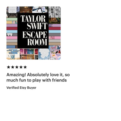 A Swift Escape! Taylor Swift Escape Room Printable Kit - Birthday Party Game for Swifties!