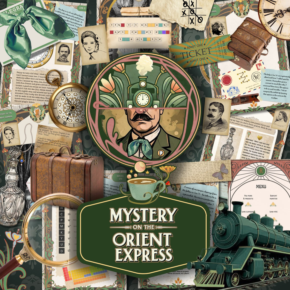 agatha christie escape room printable kit main hero image