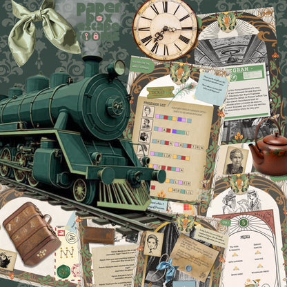 steam train and clues from christie escape room parody