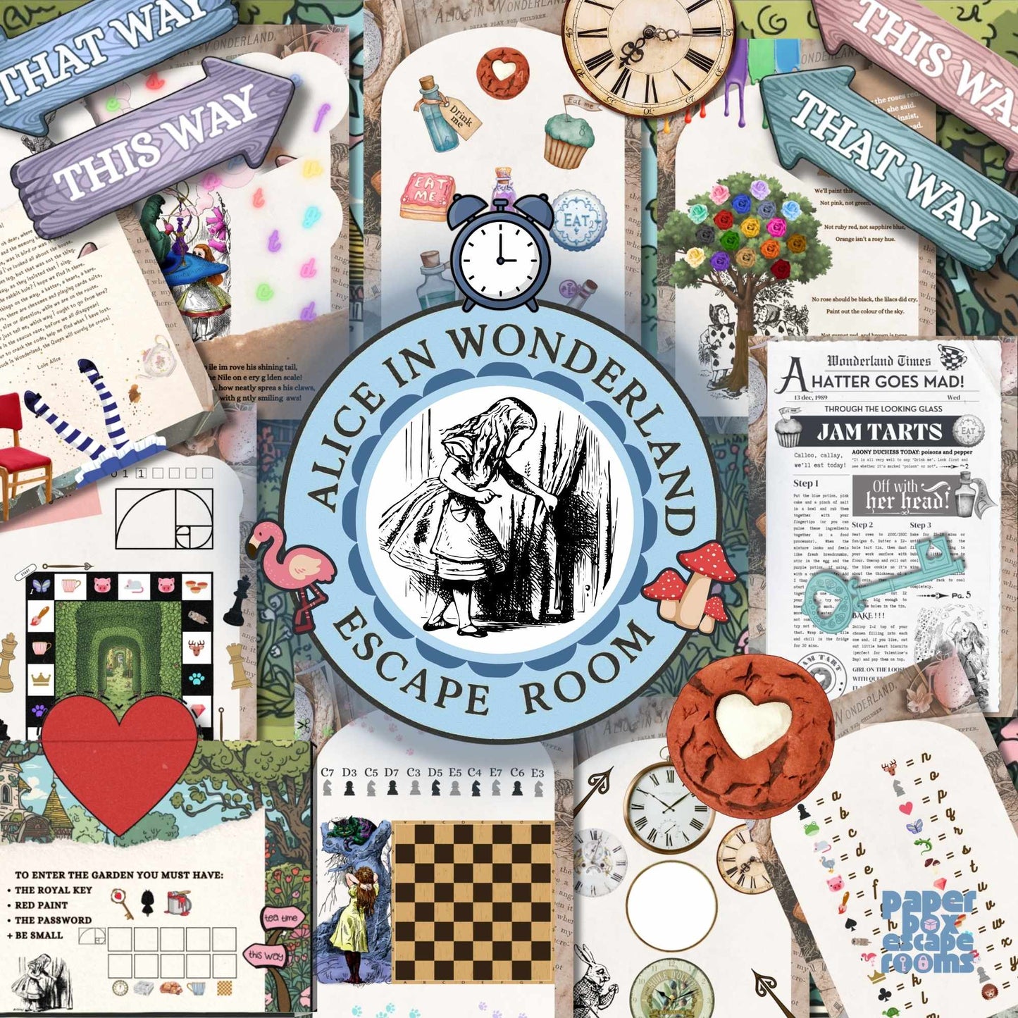 alice in wonderland escape room clues main image