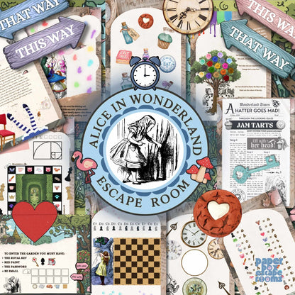 alice in wonderland escape room clues main image