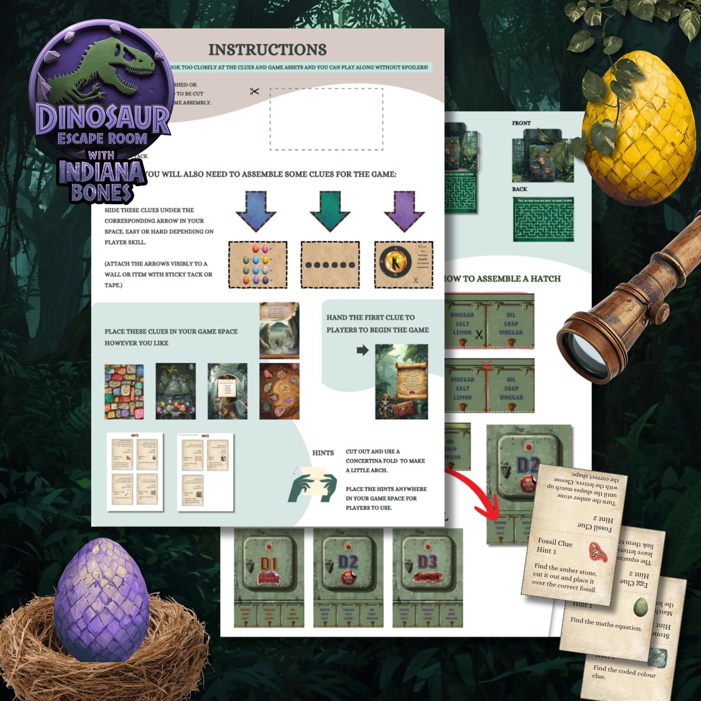 Dinosaur Escape Room - with Indiana Bones!