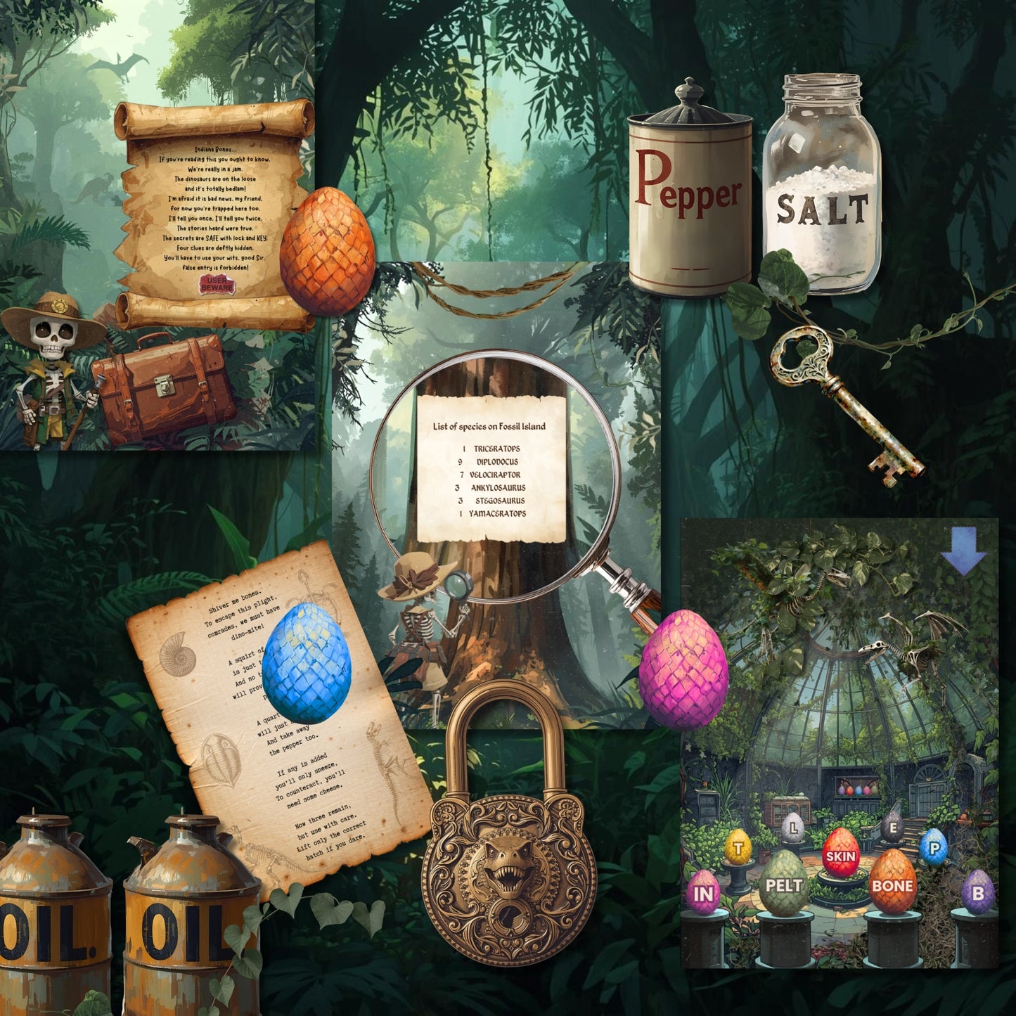 Dinosaur Escape Room - with Indiana Bones!