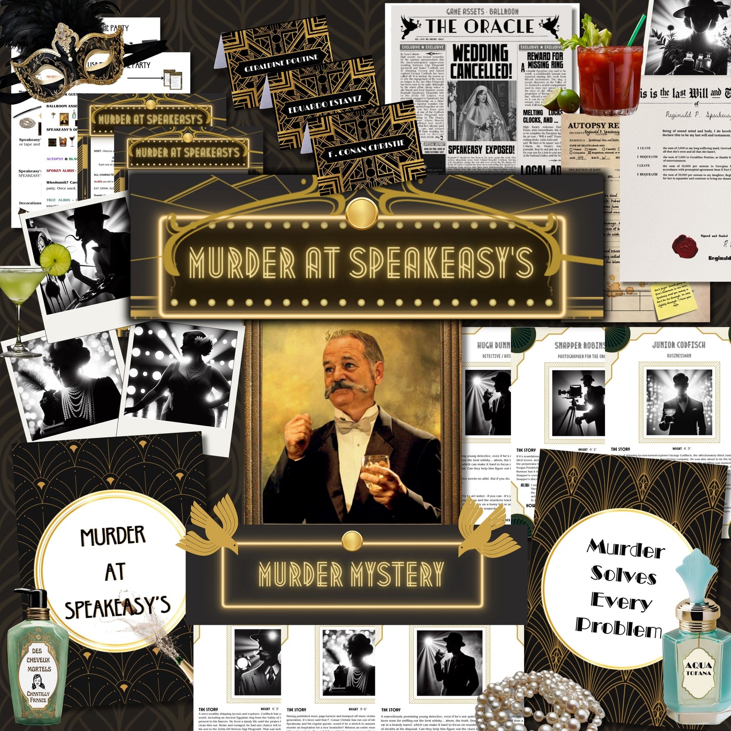 1920s Murder Mystery Party, Murder At Speakeasy's Murder Mystery, 6-21 players