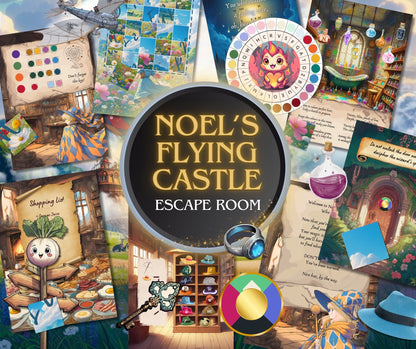 Noel's Flying Castle - Printable Fantasy Escape Room Kit