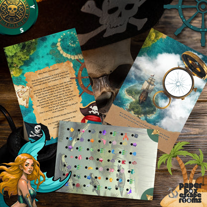 Pirate Escape Room Printable Kit Preview Clues PaperBox Escape Rooms