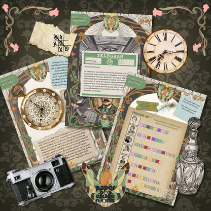 poirot escape room printable clues and puzzles