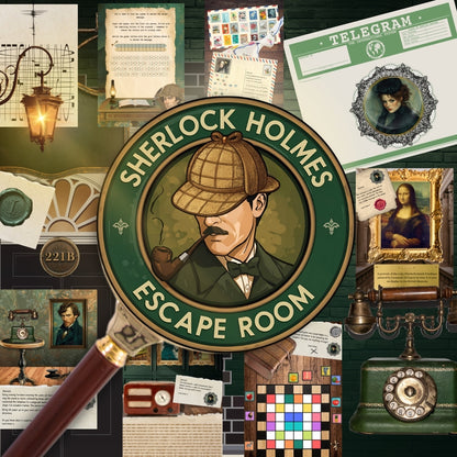 Printable Sherlock Holmes Escape Room Games PDF At Home Kit