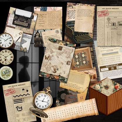 enigma escape room printable kit with clues and tips