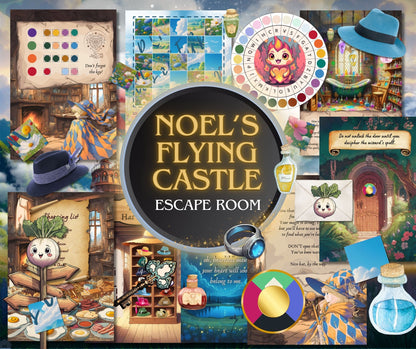 Noel's Flying Castle - Printable Fantasy Escape Room Kit