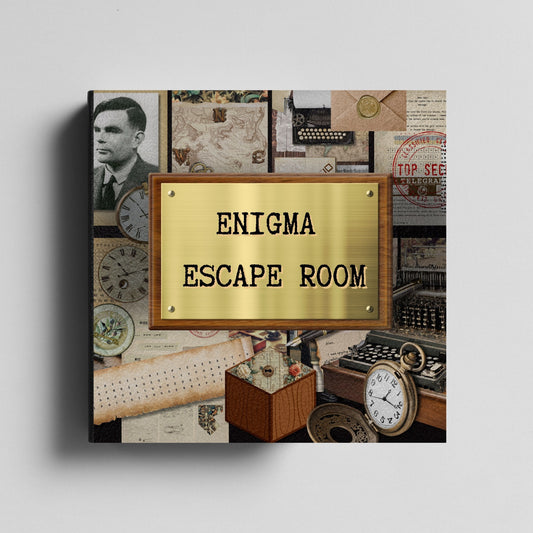 Enigma Escape Room Alan Turing Codebreaker - Escape Room Printable - WWII History Game