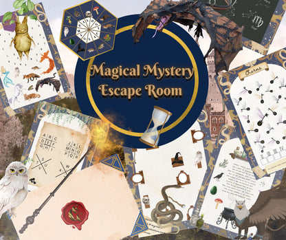 Magical Mystery Wizard Escape Room - Printable DIY Escape Kit