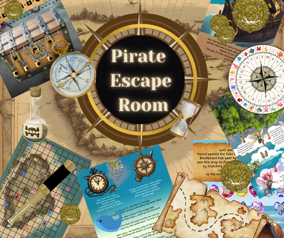 Pirate Escape Room - Printable Escape Room Kit